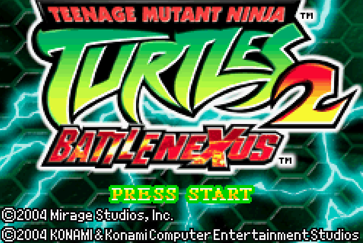 Teenage Mutant Ninja Turtles 2 Title Screen